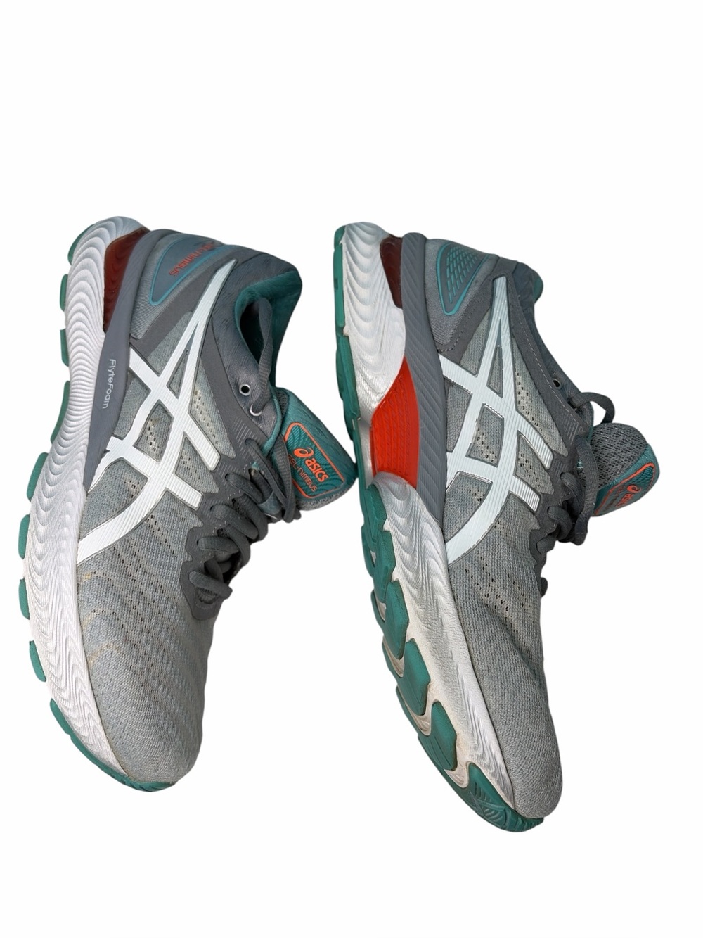 Asics Gel Nimbus 22 Flyte Foam Women’s Gray Green Running Shoes  Sz 8.5 - Picture 2 of 9
